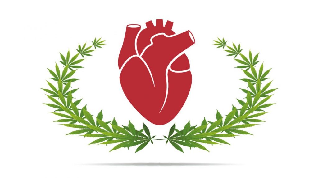 大麻と心臓のイラスト